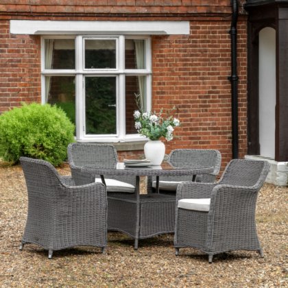 Ascot 4 Seater Round Dining Set