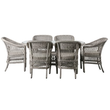 Menton 6 Seater Oval Dining Set