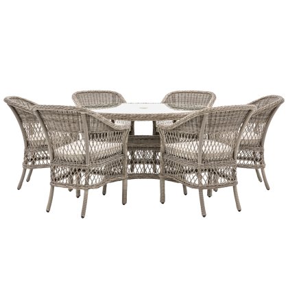Menton 6 Seater Round Dining Set