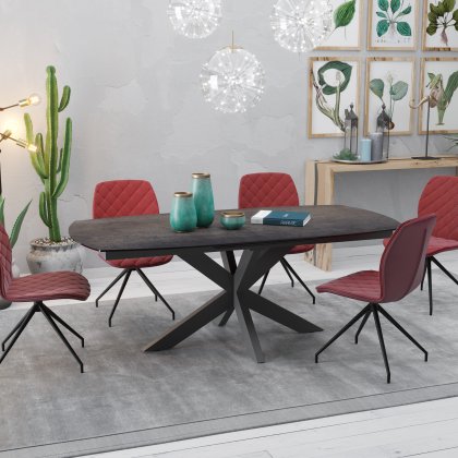 Phoenix Dining Table - Dark Steel Phoenix Dining Table - Dark Steel