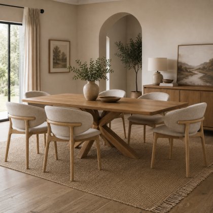 Arden Dining Table & 6 Nina Chairs Arden Dining Table & 6 Nina Chairs