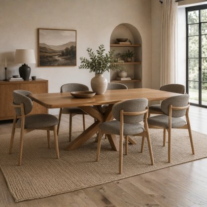 Arden Dining Table & 6 Louis Chairs
