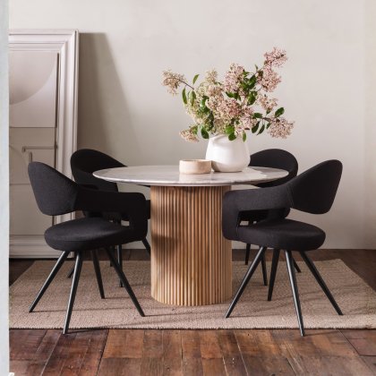 Rhys Round Dining Table & 4 Julia Chairs Rhys Round Dining Table & 4 Julia Chairs
