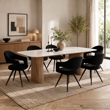 Rhys Large Dining Table & 6 Julia Chairs Rhys Large Dining Table & 6 Julia Chairs