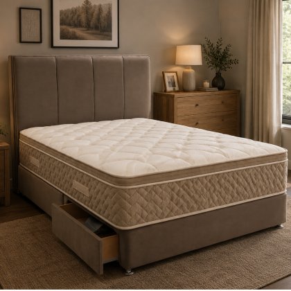 Dormia 2 Drawer Divan Set with Headboard