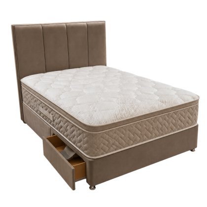 Serenite 2 Drawer Divan Set with Headboard Serenite 2 Drawer Divan Set with Headboard