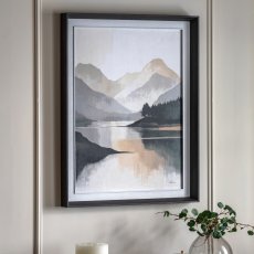 Mountain Reflections Framed Canvas 2