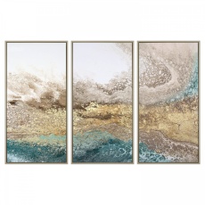 Serene Triptych Framed Canvas 1