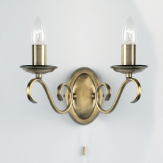 Antique Wall Bracket with 2 Candles