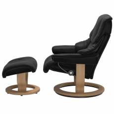 Stressless Reno Large Chair & Stool Classic Base