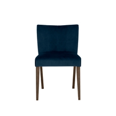 Cookes Collection Trinity Dark Blue Velvet Dining Chair