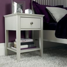 Cookes Collection Ashley Cotton 1 Drawer Nightstand