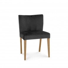 Cookes Collection Trinity Low Back Upholstered Chair In Gun Metal Velvet