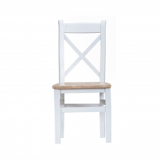 Cookes Collection London White Crossed Back Wooden Chair