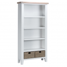 Cookes Collection London White Large Bookcase