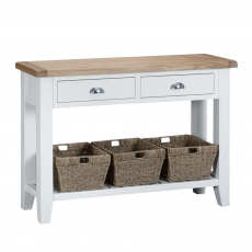 Cookes Collection London White Large Console Table