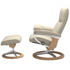 Stressless Promotional Consul Large Signature Chair and Stool