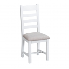 Cookes Collection London White Ladder Back Dining Chair