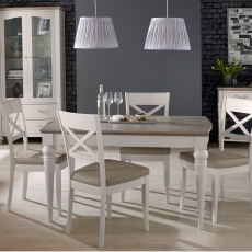 Cookes Collection Geneva Small Dining Table & 4 X Back Chairs