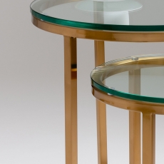 Apollo Brushed Brass Nest of Tables