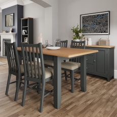 Cookes Collection Palma Large Extending Dining Table Grey