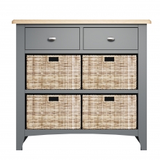 Cookes Collection Palma Sideboard With 4 Baskets Grey
