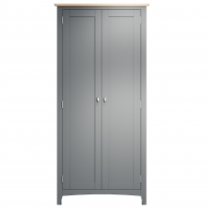 Cookes Collection Palma 2 Door Full Hanging Wardrobe Grey