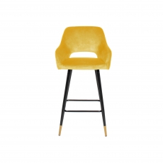Cookes Collection Britney Bar Stool - Mustard