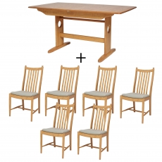 Ercol Windsor Medium Extending Table & 6 Chairs