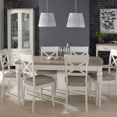 Cookes Collection Geneva Large Dining Table & 6 X Back Chairs