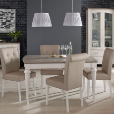 Cookes Collection Geneva Large Dining Table & 4 Chairs