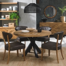 Saturn Circular Dining Table & 4 Martha Chairs