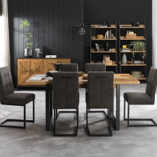 Cookes Collection Iris Extending Dining Table & 6 Cantilever Chairs