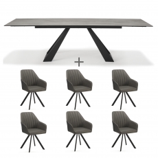 Spartan Dining Table & 6 Eliot Chairs