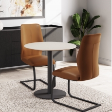 Quartz Circular Table & 2 Chairs