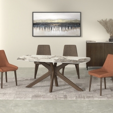 Amelia Dining Table & 4 Aiden Chairs