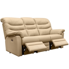 G Plan Ledbury 3 Seater Double Power Recliner Sofa with Headrest & Lumbar in Leather