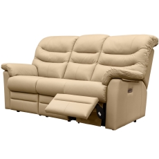 G Plan Ledbury 3 Seater Single Power Recliner Sofa RHF with Headrest & Lumbar in Leather