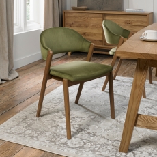 Clifton Upholstered Dining Chair - Cedar Velvet