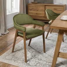 Clifton Upholstered Arm Chair - Cedar Velvet