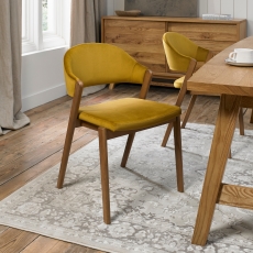 Clifton Upholstered Dining Chair - Mustard
