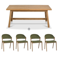 Clifton Medium Dining Table & 4 Chairs
