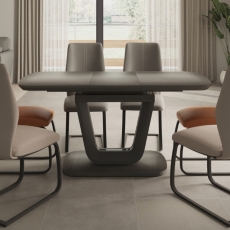 Lewis Large Dining Table & 6 Grey Chairs