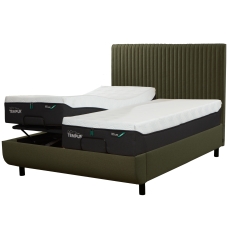 Tempur Arc Disc Adjustable Bed with Vertical Headboard – Dark Green