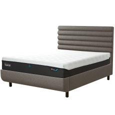 Tempur Arc Static Disc Bed with Vectra Headboard – Warm Stone