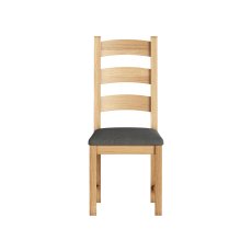 Belfort Ladder Back Dining Chair - Charcoal 3
