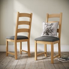 Belfort Ladder Back Dining Chair - Charcoal 5