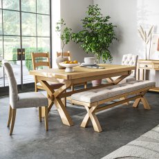 Belfort Cross Leg Extending Dining Table 7