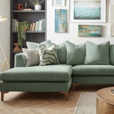 Millie Small Chaise Pillow Back Sofa LHF 3