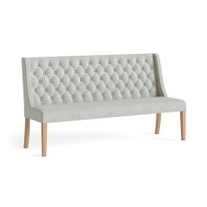 Belfort Button Back Dining Sofa - Beige 1